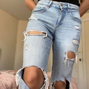 High Waisted Girlfriend Jeans